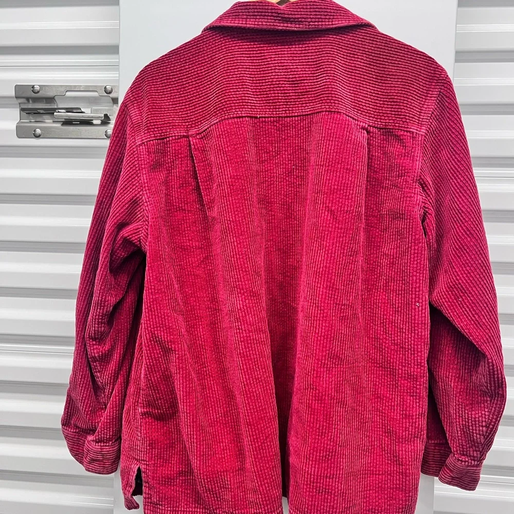 Vintage LL.Bean Red Corduroy shaket with Plaid Lining XL - Picture 4 of 4